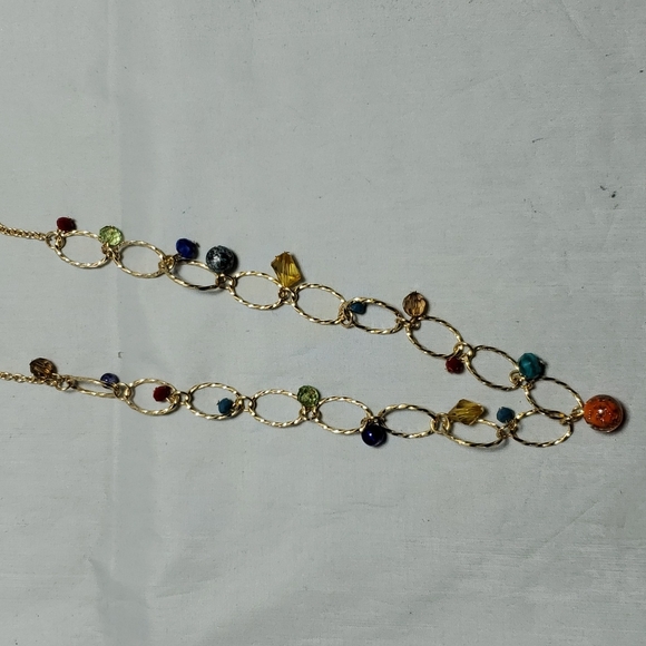 Bonworth gold chain multi stone necklace - Picture 4 of 5